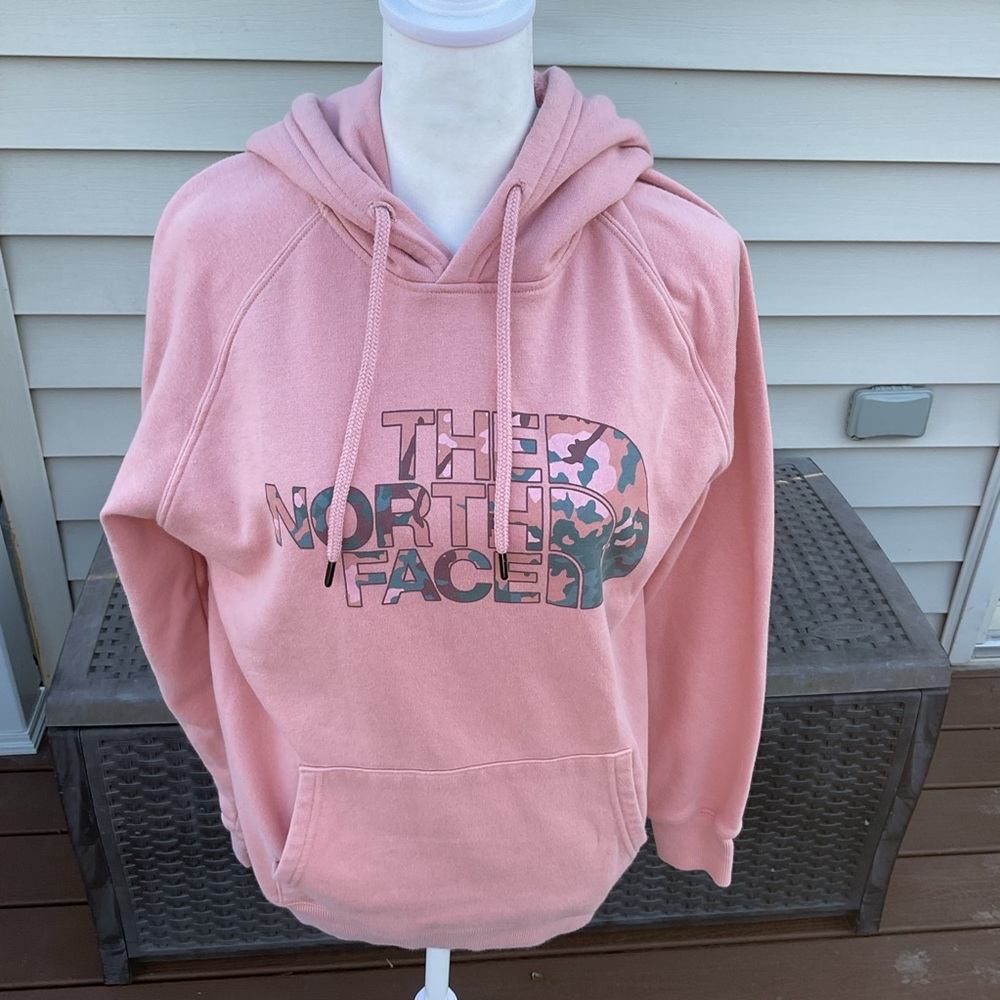 The North Face Light Pink Hoodie with Logo